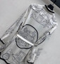 Silk Printed Belt Shirt Dress / Long Sleeve
