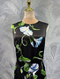 Oscar de la Renta Floral Print Sleeveless Dress, 2026 Summer New Collection - Black/Multi (S-XL)