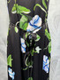Oscar de la Renta Floral Print Sleeveless Dress, 2026 Summer New Collection - Black/Multi (S-XL)