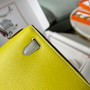 Hermès Mini Kelly II Sellier Bag in Yellow and Gris Perle Chevre Leather