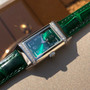 JAEGER-LECOULTRE REVERSO ONE Green Enamel & Diamonds | 18k Rose Gold | "Precious Flowers" Edition