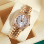 ROLEX DATEJUST 31MM Everose Rolesor | Diamond-Set Bezel | Sunray Silver Dial