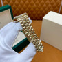 ROLEX DAY-DATE 36 18k Yellow Gold | White Mother-of-Pearl Baguette Dial | President Bracelet