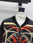 Hermes 26Ss Spring Summer Silk Print Patchwork Knit Cardigan