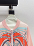 Hermes Spring/Summer Silk Print Panel Knit Cardigan 26Ss