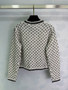 Chanel 26 Spring/Summer Knit Cardigan – Black and White Geometric Jacquard, V-Neck, Wool Blend
