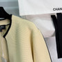 Chanel 26s Knit Cardigan with Black Piping