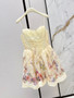 Zimmen-M 26Ss early spring floral strapless mini dress