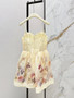 Zimmen-M 26Ss early spring floral strapless mini dress