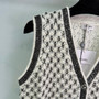 Chanel Spring/Summer Knit Vest - Black and White Geometric Jacquard, Wool Blend, SML