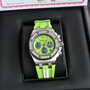 AUDEMARS PIGUET ROYAL OAK OFFSHORE Stainless Steel | Green "Lady Tapisserie" Dial | Diamond Bezel