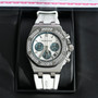 AUDEMARS PIGUET ROYAL OAK OFFSHORE 37mm Stainless Steel | White "Lady Tapisserie" Dial | Factory Diamond Bezel