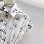 CD 26SS Early Spring Butterfly Iris Print Shirt Dress with Belt