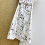 CD 26SS Early Spring Butterfly Iris Print Shirt Dress with Belt