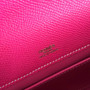 Hermès E5 Rose Tyrien Epsom Leather Mini Kelly Pochette Gold Hardware