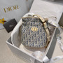 Dior 30 Montaigne Mini Drawstring Bucket Bag