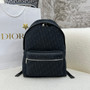 Dior Rider Monogram Backpack Black Floral Classic Large Capacity
