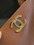 Chanel SS26 Large Bowling Bag - Grained Calfskin & Gold-Tone Metal - Brown