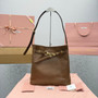 Miu Miu Aventure Nappa Leather Bucket Bag - Brown