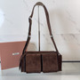 Miu Miu SS26 Suede Messenger Bag - Yellow Brown (I)