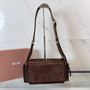 Miu Miu SS26 Suede Messenger Bag - Yellow Brown (I)