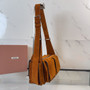 Miu Miu SS26 Suede Messenger Bag - Yellow Brown (II)