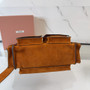 Miu Miu SS26 Suede Messenger Bag - Yellow Brown (II)