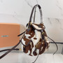Miu Miu Cow-Print Calf Hair Backpack - Brown White
