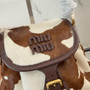 Miu Miu Cow-Print Calf Hair Backpack - Brown White