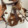 Miu Miu Cow-Print Calf Hair Backpack - Brown White