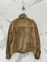 Brunello Cucinelli Spring 2026 Suede Drop-Shoulder Jacket - Camel