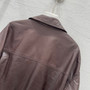Brunello Cucinelli Spring 2026 Double-Breasted Nappa Leather Jacket - Dark Maroon