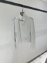 Bottega Veneta Intrecciato Woven Leather Moto Jacket - White
