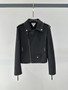 Bottega Veneta Intrecciato Woven Leather Moto Jacket - Black