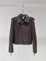 Bottega Veneta Intrecciato Woven Leather Moto Jacket - Dark Brown
