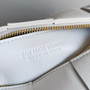 Bottega Veneta Padded Cassette Intrecciato Leather Shoulder Bag - White