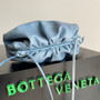 Bottega Veneta Mini Dustbag Intrecciato Leather Bag - Mint Blue