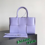 Bottega Veneta Arco Intrecciato Leather Tote Bag - Slate Blue