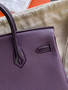 Hermès Birkin 25 Touch – Matte Alligator Grape Purple Gold Hardware