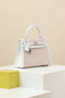 Hermès Kelly 25 – White 01 Swift/Canvas PHW
