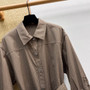 Hermès Spring/Summer 2026 H-Jacquard Lantern Sleeve Shirt Dress – Taupe