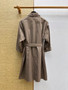 Hermès Spring/Summer 2026 H-Jacquard Lantern Sleeve Shirt Dress – Taupe