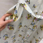 Christian Dior Garden World Oriental Floral Print 100% Silk Charmeuse Dress – Ivory