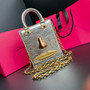 Schiaparelli Serrure Clutch Taupe Gold