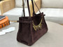 Chloé Charms Suede Hobo Deep Burgundy