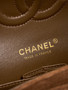 Chanel Classic Flap Bag in Brown Suede with Gold Tone Hardware