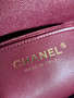 Chanel SS26 Preppy Coco Small Flap Bag - Grained Shiny Calfskin & Gold-Tone Metal - Bordeaux