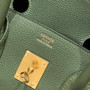 Hermes Birkin 35 Togo Leather Olive Green Gold Hardware
