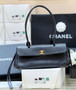 Chanel Small Shopping Bag Grained Calfskin & Gold-Tone Metal Black