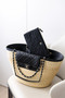 Chanel Large Shopping Bag - Braided Straw, Lambskin & Gold-Tone Metal Black